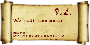 Váradi Laurencia névjegykártya